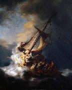 Rembrandt Peale Storm on the Sea of Galilee oil